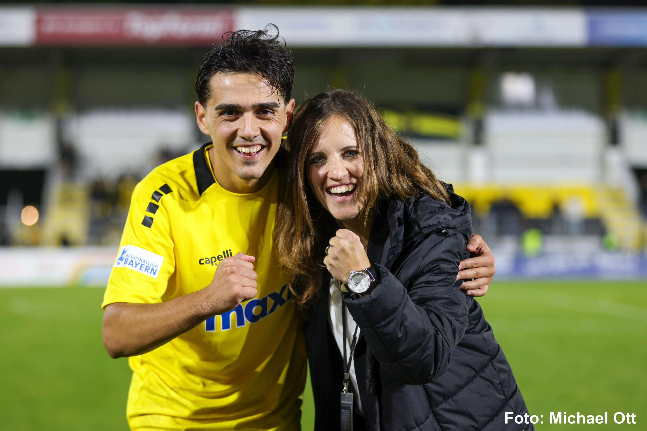 Pushen derzeit die Mannschaft und den gesamten Fußball in Bayreuth: Eroll Zejnullahu und Geschäftsführerin Dr. Nicole Kalemba